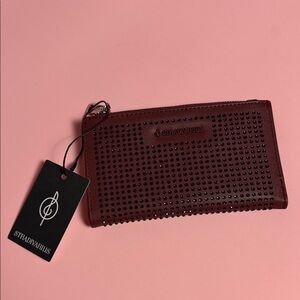 Stradivarius Dark Red Studded Clutch